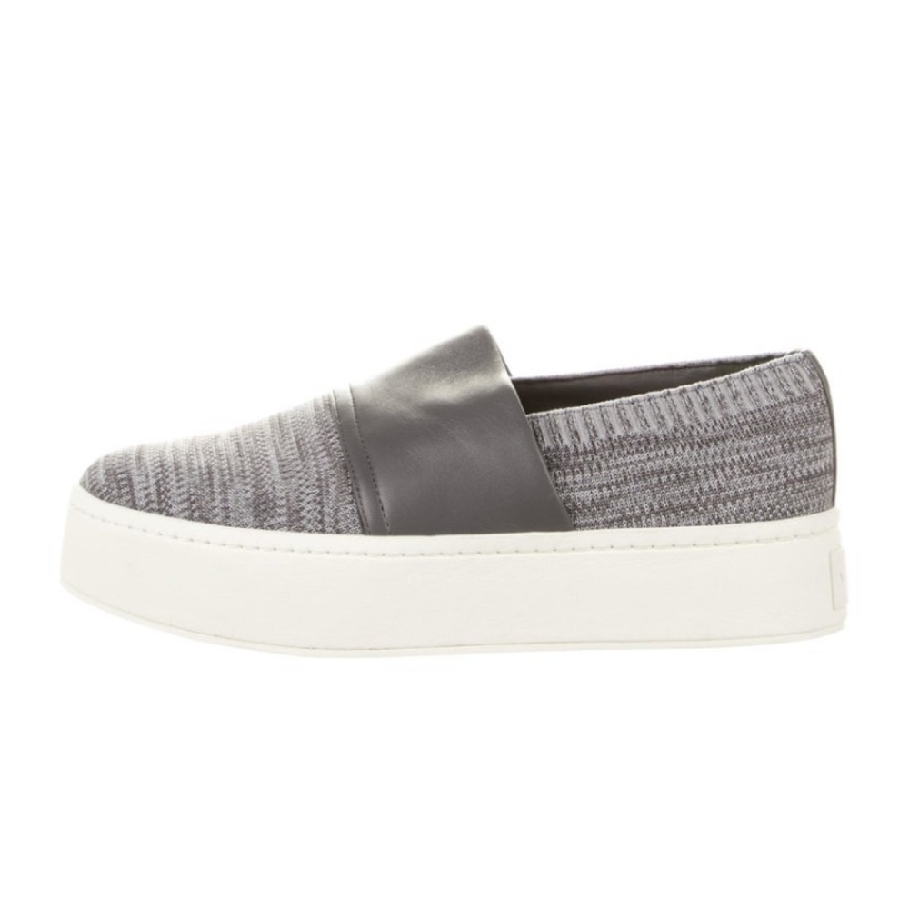 2/$60 Vince Gray Leather Slip on Sneakers